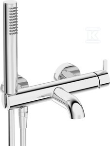 Bateria wannowa Silia, chrom, z kompletem natryskowym
