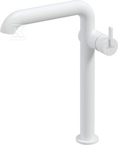 Bateria umywalkowa Silia, bianco, z prostokątną wylewką wysoka