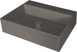 Umywalka nablatowa Correo, antracyt/titanium 50x40 cm z maskownicą