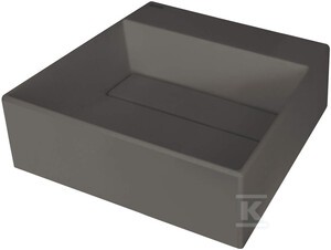 Umywalka nablatowa Correo, antracyt/titanium 40x40 cm z maskownicą