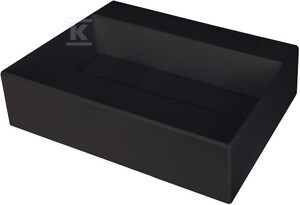 Umywalka nablatowa Correo, nero 50x40 cm z maskownicą