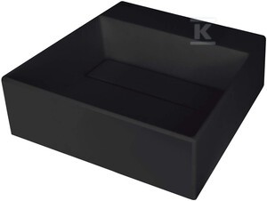 Umywalka nablatowa Correo, nero 40x40 cm z maskownicą
