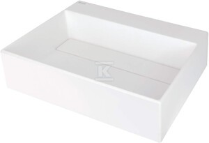 Umywalka nablatowa Correo, alabaster 50x40 cm z maskownicą