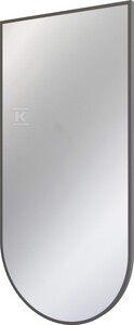 Lustro wiszące Silia z ramą, 50 x 100 cm, titanium