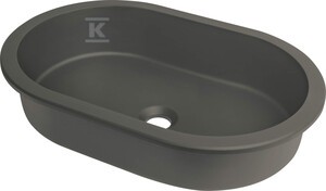 Umywalka podblatowa/wpuszczana Silia, antracyt/titanium, owalna   &nbsp;CQS_TU6U w