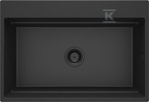 Zlewozmywak granitowy magnetyczny Magnetic, grafit metalik, 1-komorowy 760x520x220 mm +