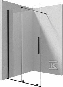 Ścianka prysznicowa walk-in - przesuwna Prizma, nero