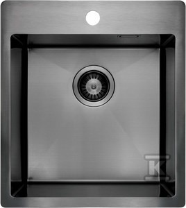 Zlewozmywak stalowy 1-komorowy Olfato Precious, titanium   &nbsp;ZPO_D10A