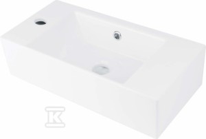Umywalka ceramiczna nablatowa lewa Hiacynt New, biały