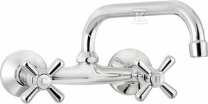 Bateria umywalkowa ścienna Symetrio, chrom   &nbsp;BOS_050D w