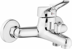 Bateria wannowa ścienna Vero, chrom   &nbsp;BOW_010M w