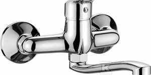 Bateria umywalkowa ścienna Boro, chrom   &nbsp;BMO_050M w