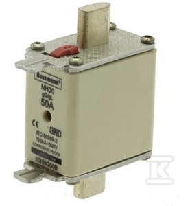 Wkładka bezpiecznikowa, LV, 50 A, AC 500 V, NH00, gL/gG,