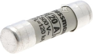 Wkładka cylindryczna 10 x 38 mm 20A GG 500V AC