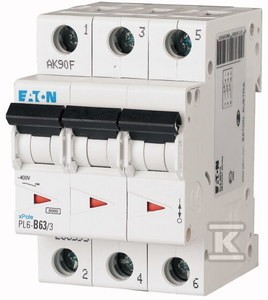 Wyłącznik nadprądowy 6kA PL6-C63/3    286607