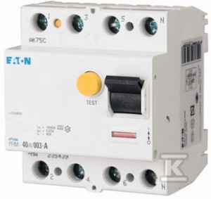 PFIM-40/4/003-A-MW Wyłącznik różnicowoprądowy 10kA, In=40A, IN=0,03A, Typ A, 4-bieg. seria