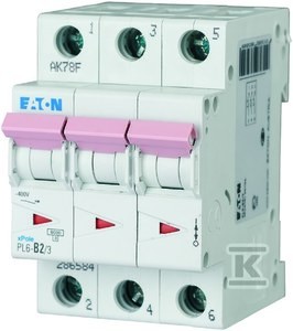 Wyłącznik nadprądowy 6kA PL6-B2/3    286584
