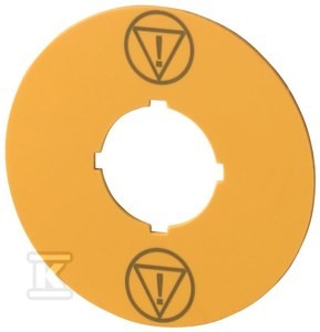 M22-XBK-ESS Żółta tabliczka D = 60 mm z symb. kontrolowanego