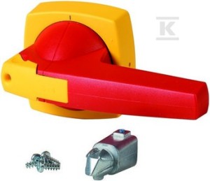 Dźwignia napedu montowanego na drzwi typ D/P, czerwono-żółta, 10mm K3DR/P