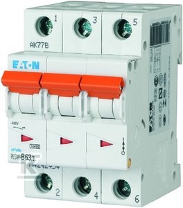 PLSM-C63/3-MW Wyłącznik nadprądowy 10kA, In=63A, char. C, 3-bieg. Seria PLSM