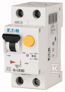 Wyłącznik kombinowany 6kA PFL6-6/1N/C/3 typ AC    286464