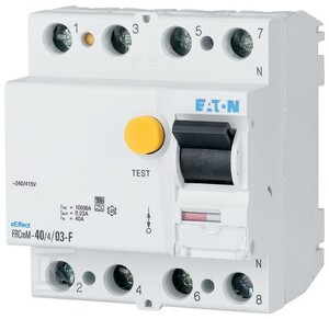 Wyłącznik różnicowoprądowy 10 kA, In=40 A, IΔN=0,03 A, Typ G/F,