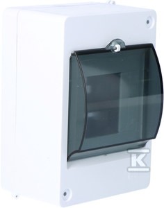 Obudowa natynkowa, 4-modułowa, z szybą, IP30D    2304-01