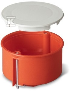 Puszka podtynkowa PO-70, do ścian karton-gips, pomarańczowa