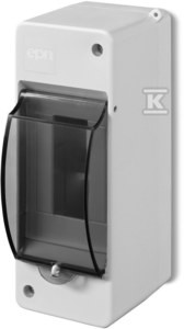 Obudowa natynkowa, 2-modułowa, z szybą, IP30D    2302-01