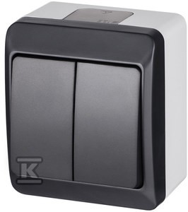 Łącznik ŚWIECZNIKOWY, szary/antracyt IP44 HERMES    0332-07 w