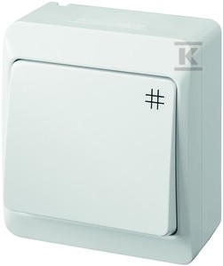 Łącznik krzyżowy, natynkowy, IP44, biały, HERMES    0338-02