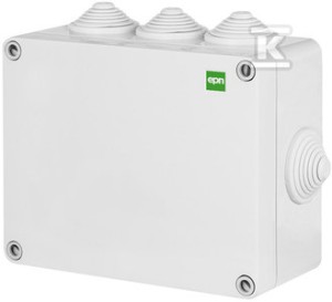 Puszka natynkowa 130x95x58 z 8 dławicami IP55 INDUSTRIAL
