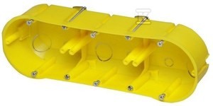 Puszka podtynkowa PK-3x60, do ścian karton-gips, samogasnąca