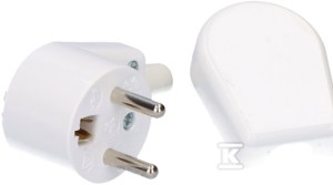 Wtyczka kątowa z/u 10/16a WB-6 biała    3300-00