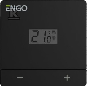 Regulator temperatury przewodowy, ENGO EASY230B, dobowy, natynkowy, czarny, 230V o