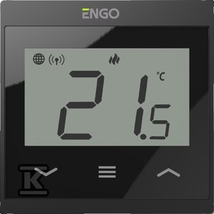 Regulator temperatury Internetowy, ENGO E55-B, podtynkowy, do ramki 55x55, Wi-Fi,