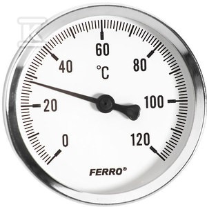 Termometr 100 mm 1/2" axialny 0-120C    T100120A