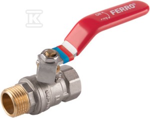 Kurek kulowy nakrętno-wkrętny z dźwignią, 1 1/2", F-Comfort