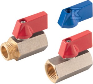 Kurek kulowy mini, nakrętno-wkrętny, 1/2", F-Comfort    KRN1