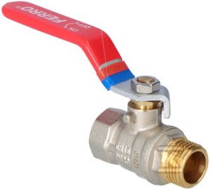 Kurek kulowy nakrętno-wkrętny z dźwignią, 1/2", F-Comfort