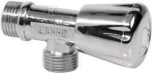 Zawór grzybkowy kątowy 1/2"x3/8" ze złączką do rury miedzianej Ø