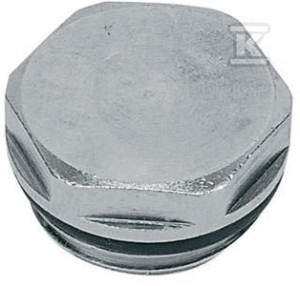 Korek zaślepiający z oringiem 1/2" niklowany    KZ1