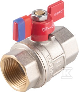 Zawór kulowy nakrętno-nakrętny z motylkiem, 3/8", F-Power