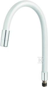 Wylewka Elastico do baterii zlewozmywakowej, biała    W100W-B