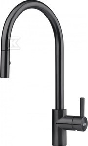 Bateria kuchenna Eos Neo pull-out spray Czarna stal szlachetna o