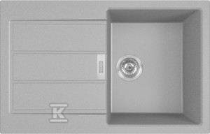 Zlewozmywak wbudowywany Tectonite® Sirius S2D 611-78 Kamienny Szary