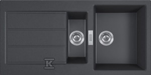Zlewozmywak wbudowywany Tectonite® Sirius S2D 651-100 Kamienny Szary