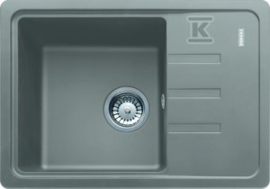 Zlewozmywak wbudowywany Fragranit BLISS BSG611-62 kamienno-szary 620x435 jednokomorowy z ociekaczem,