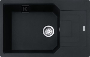 Zlewozywak Fragranit + UBG 611-78L Czarny mat