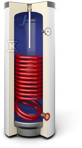 Wymiennik 120L SGW(S) MINI TOWER emaliowany, wężownica spiralna stojący poliuretan
